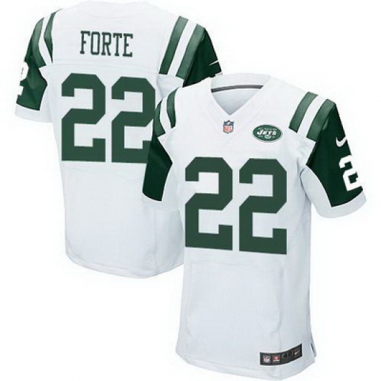 Nike Jets #22 Matt Forte White Mens Stitched NFL Elite Jersey Nike Jets #22 Matt Forte White Mens Stitched NFL Elite Jersey