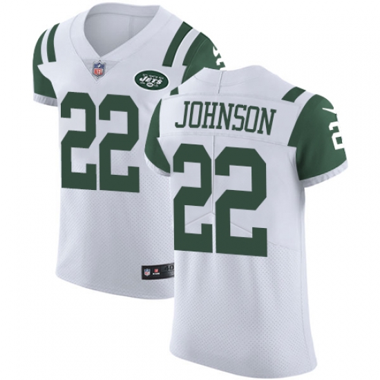 Nike Jets #22 Trumaine Johnson White Mens Stitched NFL Vapor Untouchable Elite Jersey Nike Jets #22 Trumaine Johnson White Mens Stitched NFL Vapor Untouchable Elite Jersey