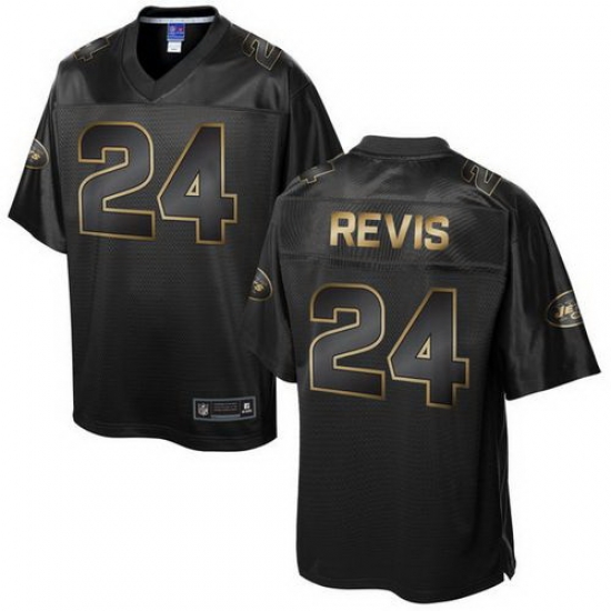 Nike Jets #24 Darrelle Revis Pro Line Black Gold Collection Mens Stitched NFL Game Jersey Nike Jets #24 Darrelle Revis Pro Line Black Gold Collection Mens Stitched NFL Game Jersey