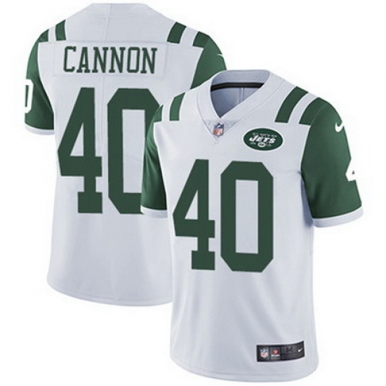 Nike Jets #40 Trenton Cannon White Mens Stitched NFL Vapor Untouchable Limited Jersey Nike Jets #40 Trenton Cannon White Mens Stitched NFL Vapor Untouchable Limited Jersey
