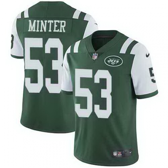 Nike Jets 53 Kevin Minter Green Vapor Untouchable Limited Jersey Nike Jets 53 Kevin Minter Green Vapor Untouchable Limited Jersey