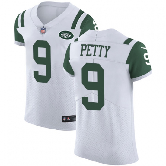 Nike Jets #9 Bryce Petty White Mens Stitched NFL Vapor Untouchable Elite Jersey Nike Jets #9 Bryce Petty White Mens Stitched NFL Vapor Untouchable Elite Jersey