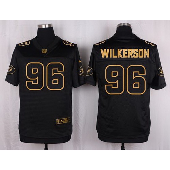 Nike Jets #96 Muhammad Wilkerson Black Mens Stitched NFL Elite Pro Line Gold Collection Jersey Nike Jets #96 Muhammad Wilkerson Black Mens Stitched NFL Elite Pro Line Gold Collection Jersey