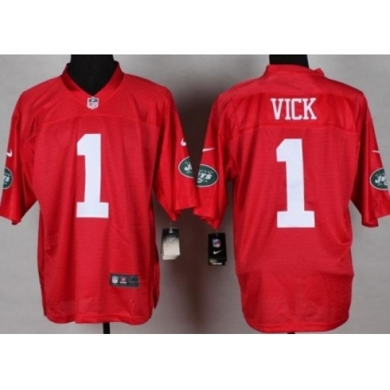 Nike New York Jets 1 Michael Vick Red Elite QB Fashion NFL Jersey Nike New York Jets 1 Michael Vick Red Elite QB Fashion NFL Jersey
