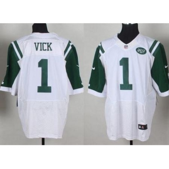 Nike New York Jets 1 Michael Vick White Elite NFL Jersey Nike New York Jets 1 Michael Vick White Elite NFL Jersey