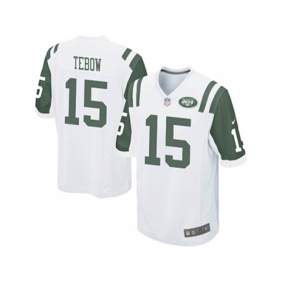 Nike New York Jets 15 Tim Tebow White Game NFL Jersey Nike New York Jets 15 Tim Tebow White Game NFL Jersey