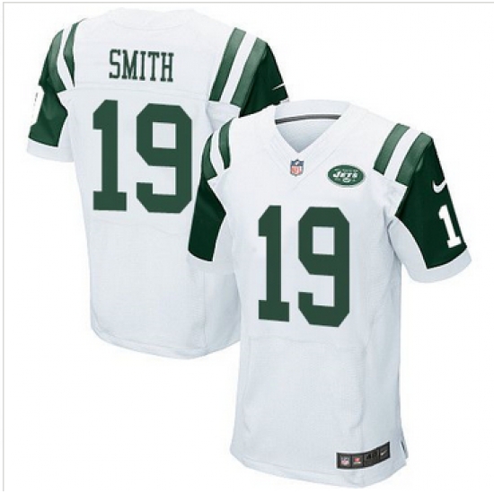 Nike New York Jets #19 Devin Smith White Mens Stitched NFL Elite Jersey Nike New York Jets #19 Devin Smith White Mens Stitched NFL Elite Jersey
