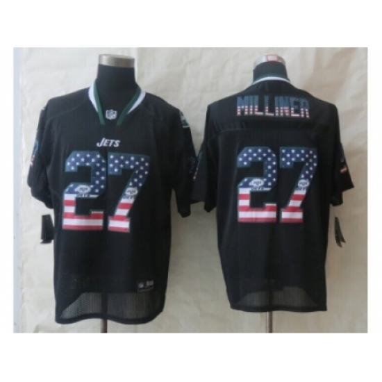 Nike New York Jets 27 Dee Milliner Black Elite USA Flag Fashion NFL Jersey Nike New York Jets 27 Dee Milliner Black Elite USA Flag Fashion NFL Jersey