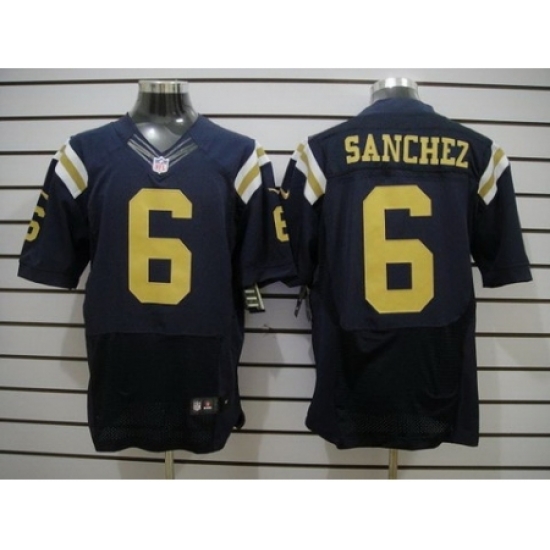 Nike New York Jets 6 Mark Sanchez Blue Elite Jeersey Nike New York Jets 6 Mark Sanchez Blue Elite Jeersey