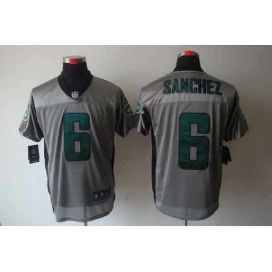 Nike New York Jets 6 Mark Sanchez Grey Elite Shadow NFL Jersey Nike New York Jets 6 Mark Sanchez Grey Elite Shadow NFL Jersey