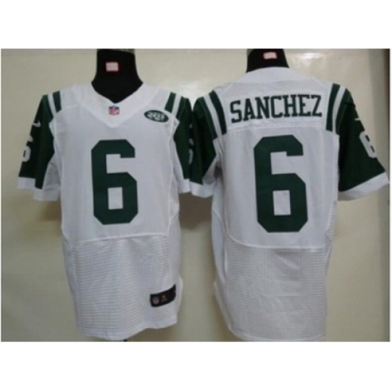 Nike New York Jets 6 Mark Sanchez White Elite NFL Jersey Nike New York Jets 6 Mark Sanchez White Elite NFL Jersey