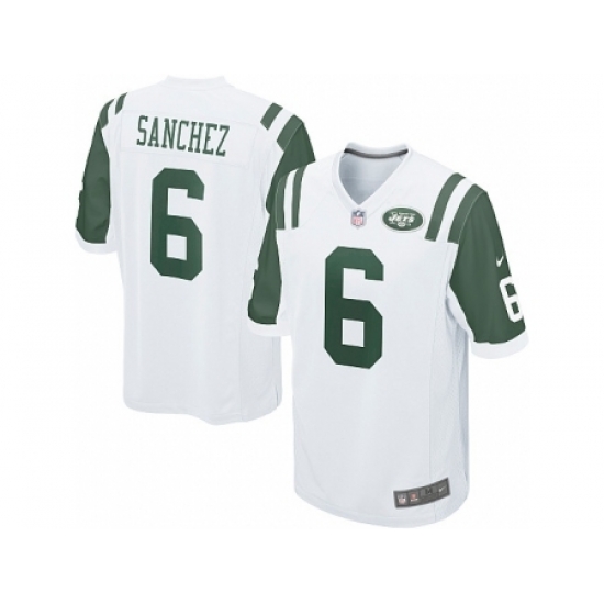 Nike New York Jets 6 Mark Sanchez White Game NFL Jersey Nike New York Jets 6 Mark Sanchez White Game NFL Jersey