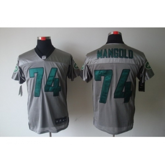 Nike New York Jets 74 Nick Mangold Grey Elite Shadow NFL Jersey Nike New York Jets 74 Nick Mangold Grey Elite Shadow NFL Jersey