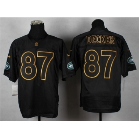 Nike New York Jets 87 Eric Decker black Elite gold lettering fashion NFL Jersey Nike New York Jets 87 Eric Decker black Elite gold lettering fashion NFL Jersey