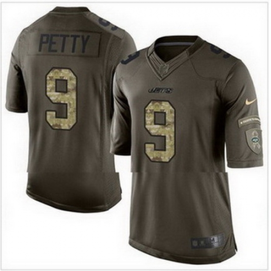 Nike New York Jets #9 Bryce Petty Green Mens Stitched NFL Limited Salute to Service Jersey Nike New York Jets #9 Bryce Petty Green Mens Stitched NFL Limited Salute to Service Jersey