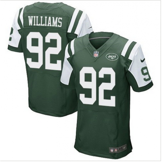 Nike New York Jets #92 Leonard Williams Green Team Color Mens NFL Elite Jersey Nike New York Jets #92 Leonard Williams Green Team Color Mens NFL Elite Jersey
