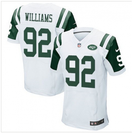 Nike New York Jets #92 Leonard Williams White Stitched NFL Elite Jersey Nike New York Jets #92 Leonard Williams White Stitched NFL Elite Jersey