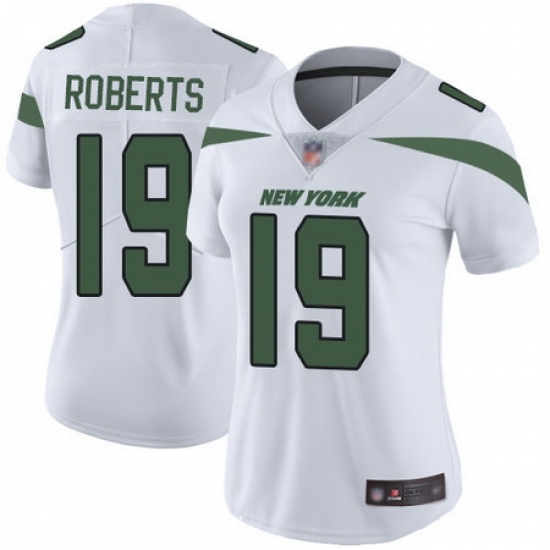Jets 19 Andre Roberts White Womens Stitched Football Vapor Untouchable Limited Jersey Jets 19 Andre Roberts White Womens Stitched Football Vapor Untouchable Limited Jersey