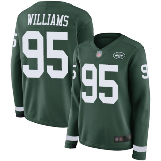 Jets 95 Quinnen Williams Green Team Color Women Stitched Football Limited Therma Long Sleeve Jersey Jets 95 Quinnen Williams Green Team Color Women Stitched Football Limited Therma Long Sleeve Jersey