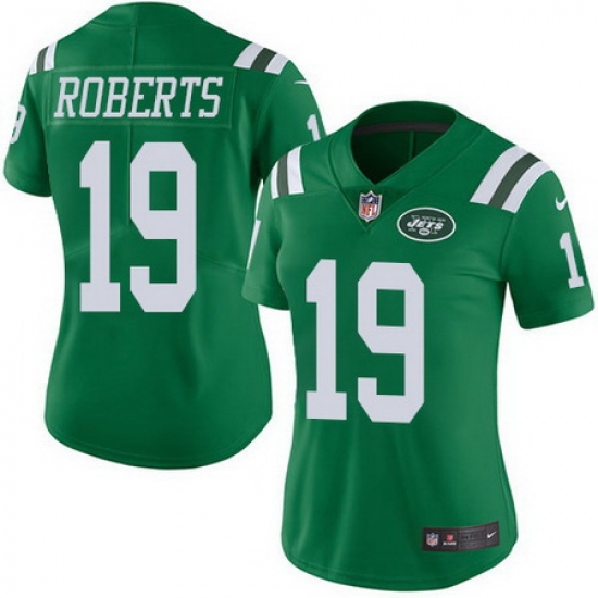 Nike Jets 19 Andre Roberts Green Womens Stitched NFL Limited Rush Jersey Nike Jets 19 Andre Roberts Green Womens Stitched NFL Limited Rush Jersey