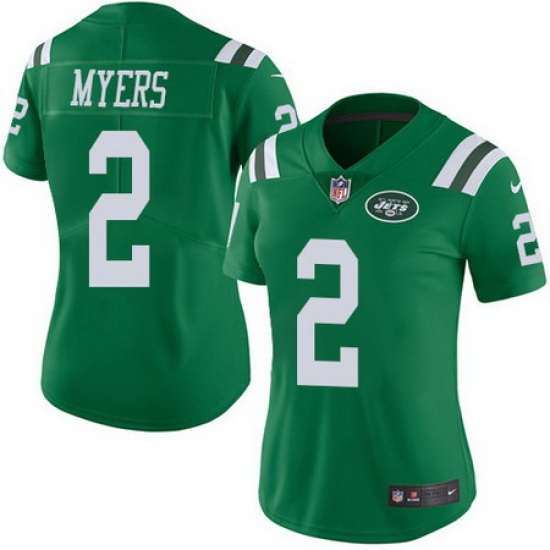 Nike Jets 2 Jason Myers Green Womens Stitched NFL Limited Rush Jersey Nike Jets 2 Jason Myers Green Womens Stitched NFL Limited Rush Jersey