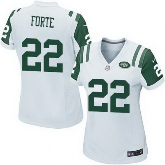 Nike Jets #22 Matt Forte White Womens Stitched NFL Elite Jersey Nike Jets #22 Matt Forte White Womens Stitched NFL Elite Jersey