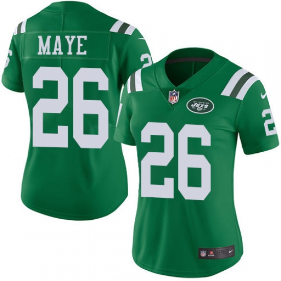 Nike Jets #26 Marcus Maye Green Womens Stitched NFL Limited Rush Jersey Nike Jets #26 Marcus Maye Green Womens Stitched NFL Limited Rush Jersey