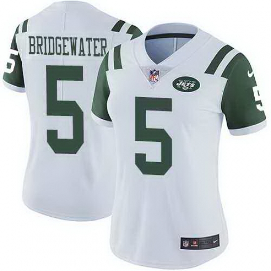 Nike Jets 5 Teddy Bridgewater White Women Vapor Untouchable Limited Jersey Nike Jets 5 Teddy Bridgewater White Women Vapor Untouchable Limited Jersey