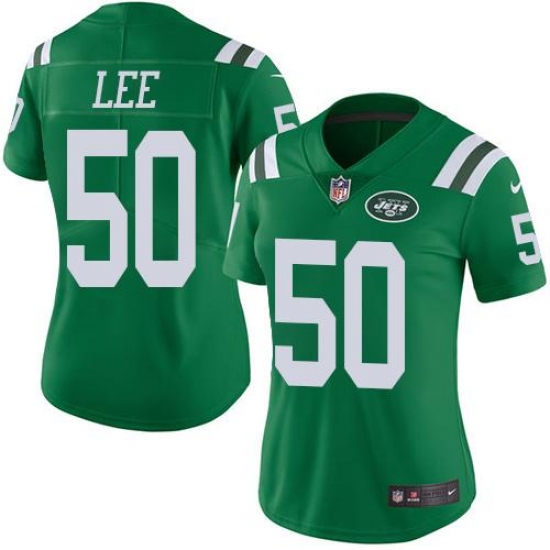 Nike Jets #50 Darron Lee Green Womens Stitched NFL Limited Rush Jersey Nike Jets #50 Darron Lee Green Womens Stitched NFL Limited Rush Jersey