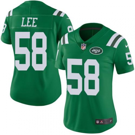 Nike Jets #58 Darron Lee Green Womens Stitched NFL Limited Rush Jersey Nike Jets #58 Darron Lee Green Womens Stitched NFL Limited Rush Jersey