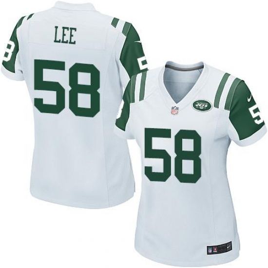 Nike Jets #58 Darron Lee White Womens Stitched NFL Elite Jersey Nike Jets #58 Darron Lee White Womens Stitched NFL Elite Jersey