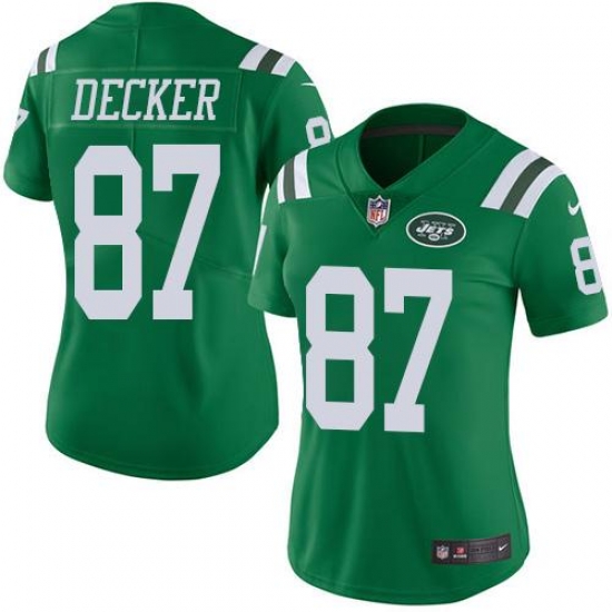 Nike Jets #87 Eric Decker Green Womens Stitched NFL Limited Rush Jersey Nike Jets #87 Eric Decker Green Womens Stitched NFL Limited Rush Jersey