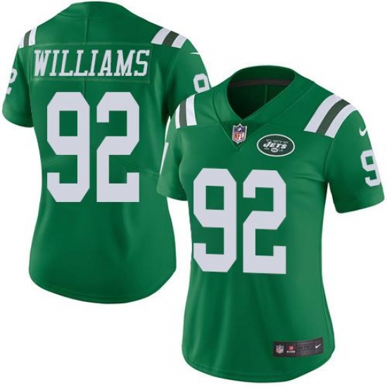 Nike Jets #92 Leonard Williams Green Womens Stitched NFL Limited Rush Jersey Nike Jets #92 Leonard Williams Green Womens Stitched NFL Limited Rush Jersey