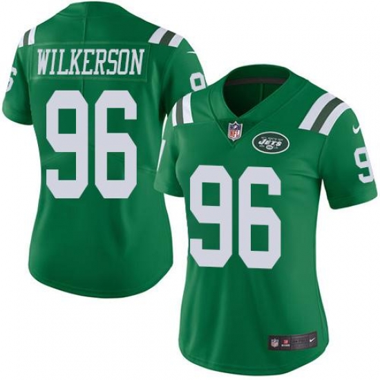 Nike Jets #96 Muhammad Wilkerson Green Womens Stitched NFL Limited Rush Jersey Nike Jets #96 Muhammad Wilkerson Green Womens Stitched NFL Limited Rush Jersey