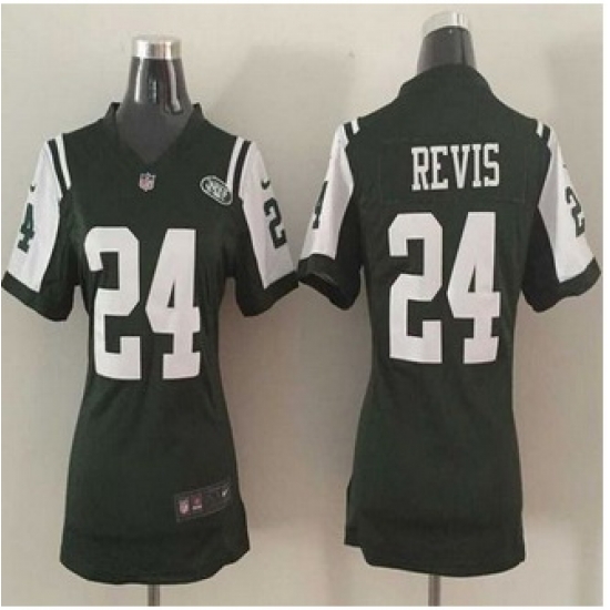 Women New New York Jets #24 Darrelle Revis Green Team Color Stitched NFL Elite Jersey Women New New York Jets #24 Darrelle Revis Green Team Color Stitched NFL Elite Jersey