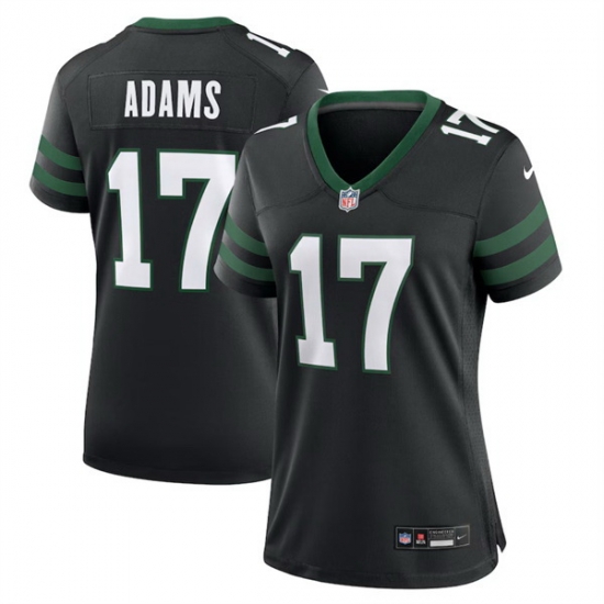 Women New York Jets 17 Davante Adams Black Stitched Jersey Women New York Jets 17 Davante Adams Black Stitched Jersey