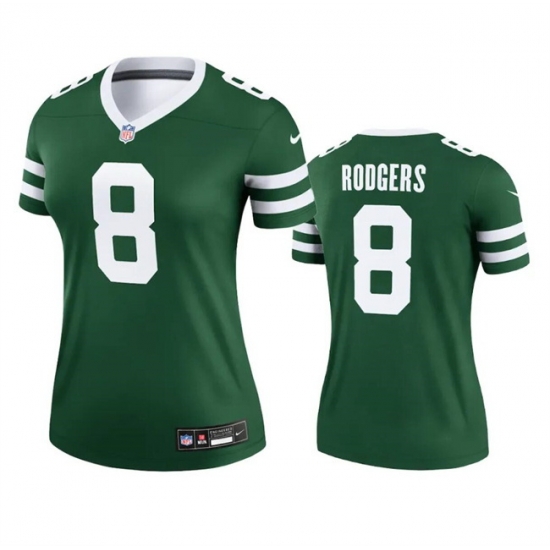 Women New York Jets 8 Aaron Rodgers Green 2024 Stitched Football Jersey Women New York Jets 8 Aaron Rodgers Green 2024 Stitched Football Jersey