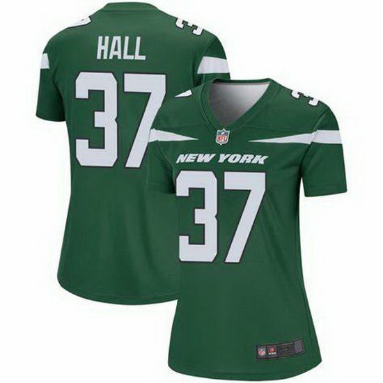 Women New York Jets Bryce Hall #37 Green Vapor Limited Stitched Football Jersey Women New York Jets Bryce Hall #37 Green Vapor Limited Stitched Football Jersey