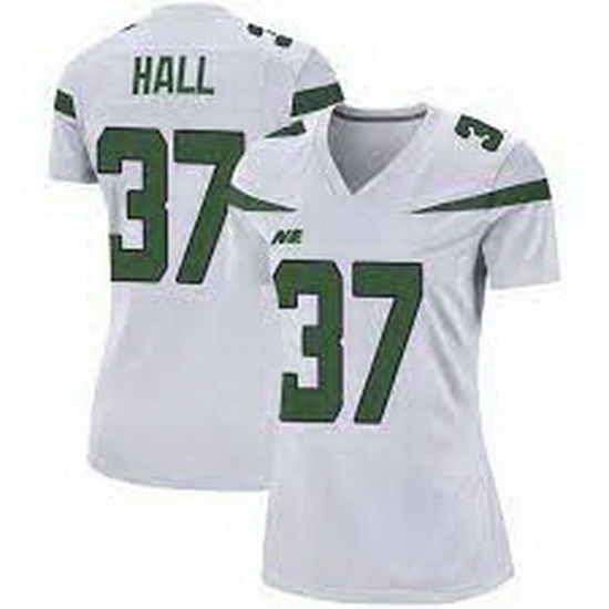 Women New York Jets Bryce Hall #37 White Vapor Limited Stitched Football Jersey Women New York Jets Bryce Hall #37 White Vapor Limited Stitched Football Jersey