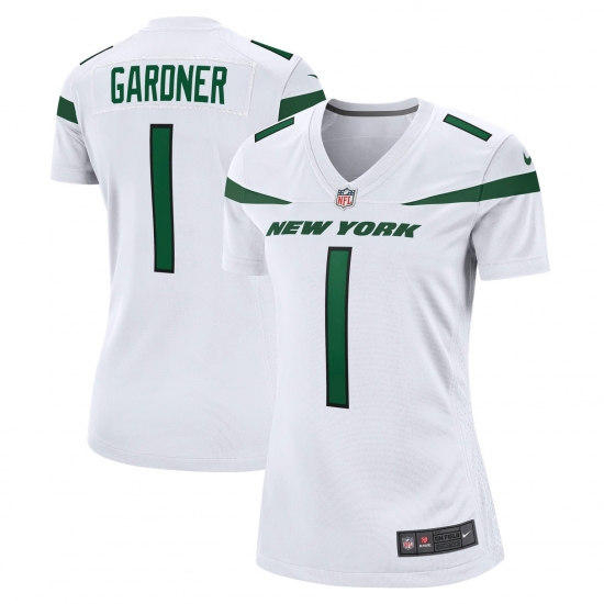 Women New York Jets Sauce Gardner #1 White Vapor Untouchable Limited Jersey Women New York Jets Sauce Gardner #1 White Vapor Untouchable Limited Jersey