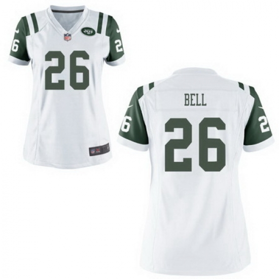 Women Nike Jets 26 Le'Veon Bell White Game Stitched NFL Jersey Women Nike Jets 26 Le'Veon Bell White Game Stitched NFL Jersey