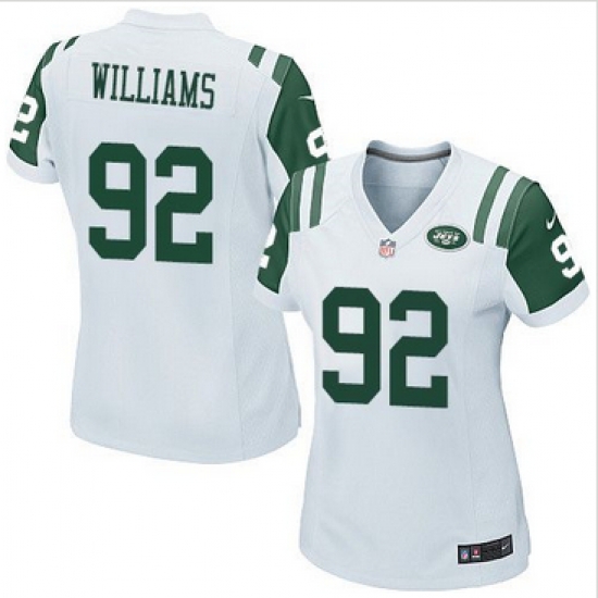 Women Nike Jets #62 Leonard Williams White Stitched NFL Game Jersey Women Nike Jets #62 Leonard Williams White Stitched NFL Game Jersey