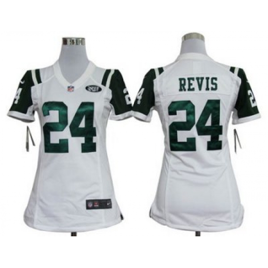 Women Nike New York Jets 24# Revis White Jersey Women Nike New York Jets 24# Revis White Jersey