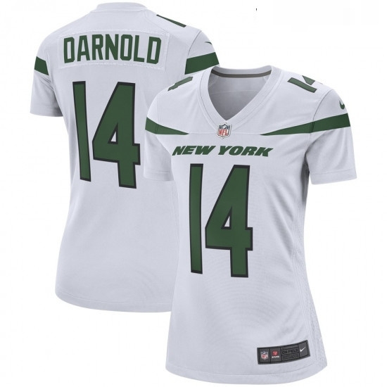 Womens New York Jets 14 Sam Darnold Nike White Player Game Jersey Womens New York Jets 14 Sam Darnold Nike White Player Game Jersey