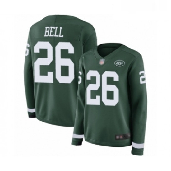 Womens New York Jets 26 Le Veon Bell Limited Green Therma Long Sleeve Football Jersey Womens New York Jets 26 Le Veon Bell Limited Green Therma Long Sleeve Football Jersey