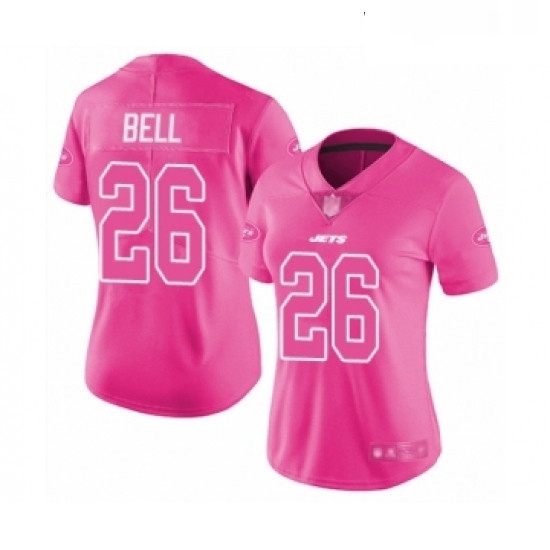 Womens New York Jets 26 Le Veon Bell Limited Pink Rush Fashion Football Jersey Womens New York Jets 26 Le Veon Bell Limited Pink Rush Fashion Football Jersey