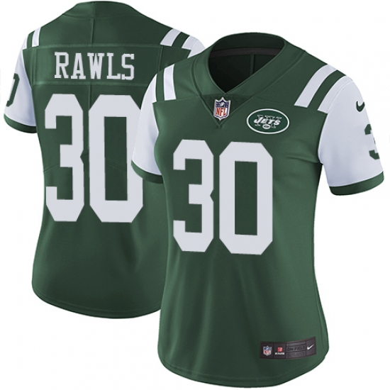 Womens Nike Jets #30 Thomas Rawls Green Team Color Womens Stitched NFL Vapor Untouchable Limited Jersey Womens Nike Jets #30 Thomas Rawls Green Team Color Womens Stitched NFL Vapor Untouchable Limited Jersey