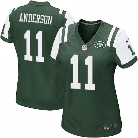 Womens Nike New York Jets 11 Robby Anderson Game Green Team Color NFL Jersey Womens Nike New York Jets 11 Robby Anderson Game Green Team Color NFL Jersey