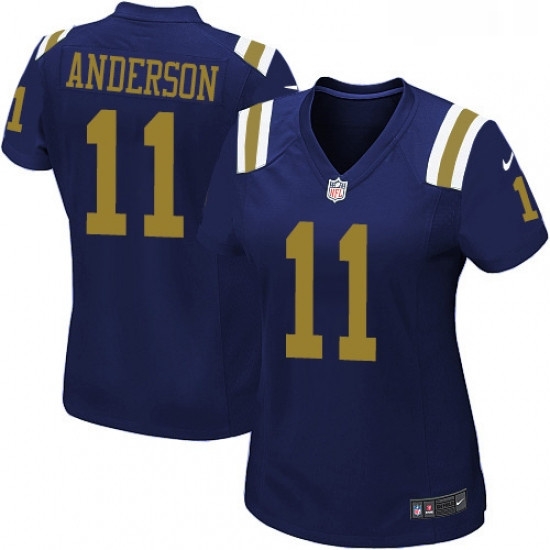 Womens Nike New York Jets 11 Robby Anderson Game Navy Blue Alternate NFL Jersey Womens Nike New York Jets 11 Robby Anderson Game Navy Blue Alternate NFL Jersey