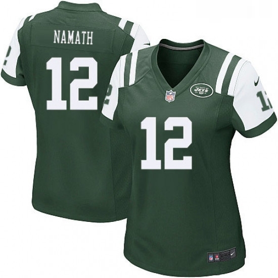 Womens Nike New York Jets 12 Joe Namath Game Green Team Color NFL Jersey Womens Nike New York Jets 12 Joe Namath Game Green Team Color NFL Jersey
